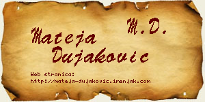 Mateja Dujaković vizit kartica